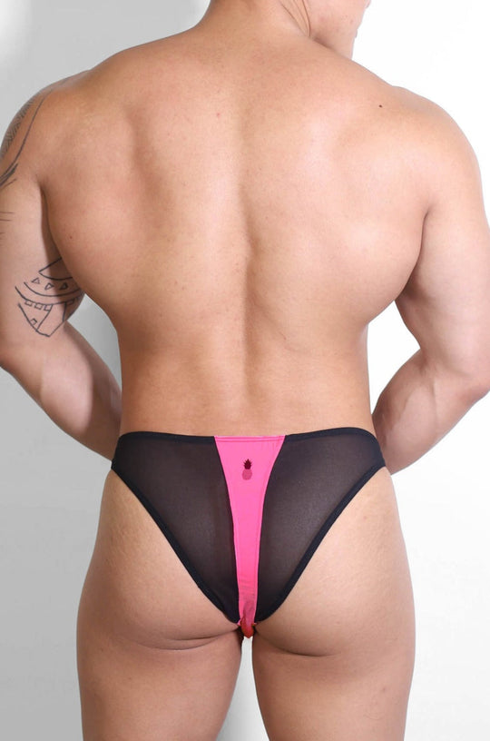 Club-Kid Mesh Bikini Briefs - Hot Pink