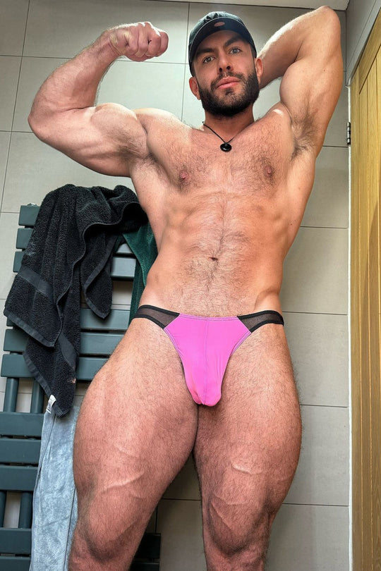 Club-Kid Mesh Bikini Briefs - Hot Pink